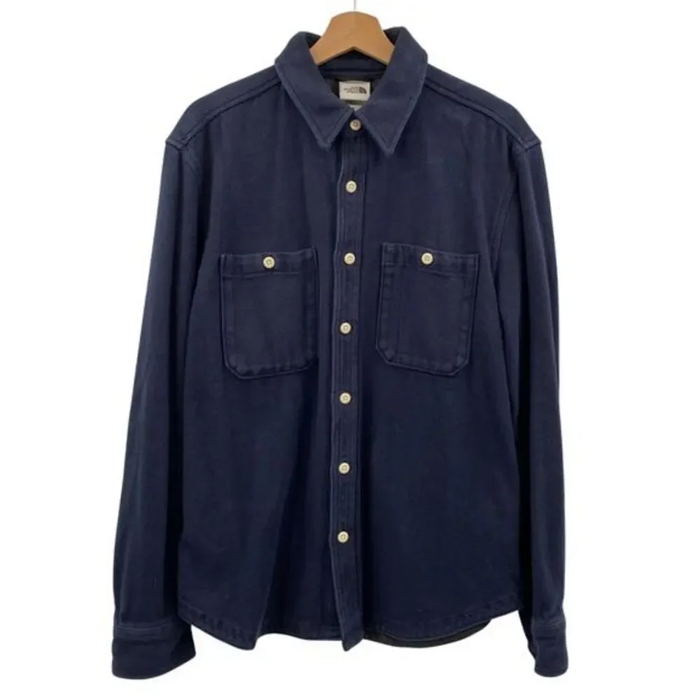 The North Face Navy Blue Button Down Shacket‎